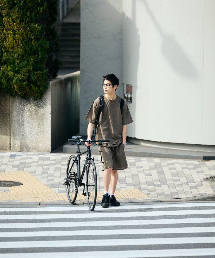 AiRide/Packable Setup/Henley Neck Pullover/Shorts/Packable/Quick-Drying/UVA Cut 【Limited Edition】