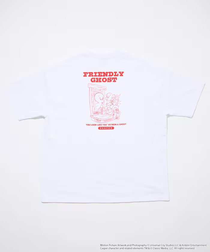 Casper the Friendly Ghost/キャスパー 別注 ビッグシルエット バックプリント クルーネックTシャツ 【限定展開】