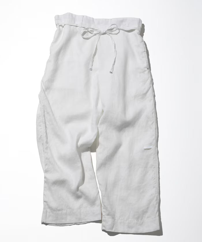 Linen Fisherman Pant - White