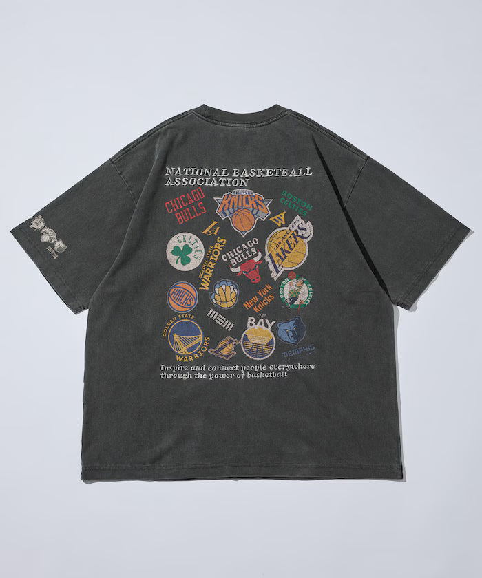 NBA × FREAK'S STORE Collaboration Random Team Logo Backprint Crewneck T-Shirt