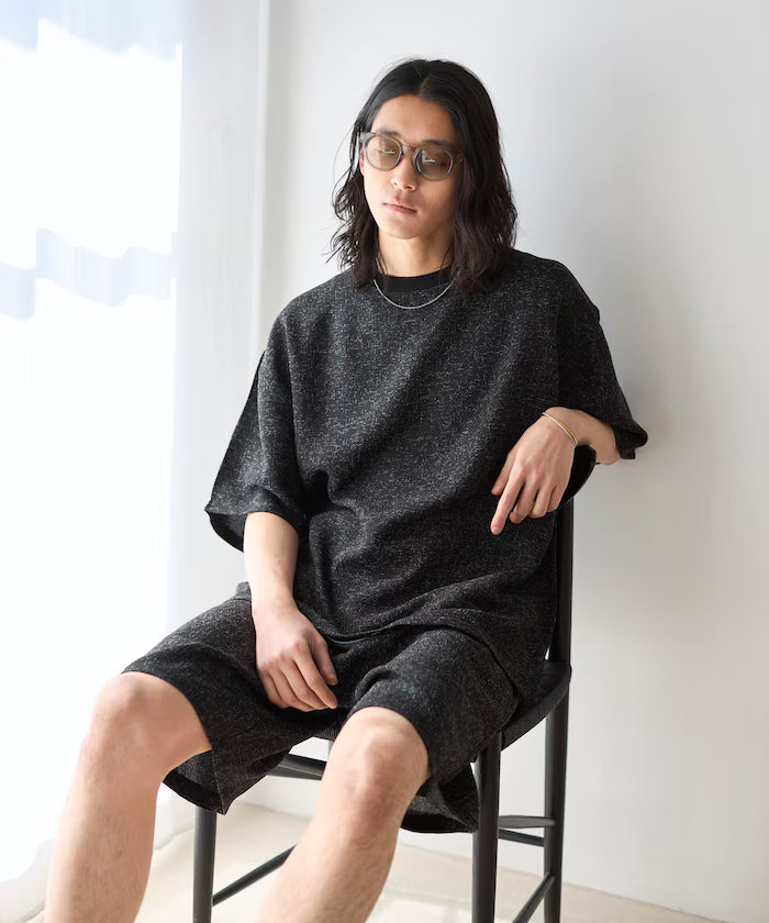 Summer Tweed Short Sleeve Crew Neck / Compatible with Setup