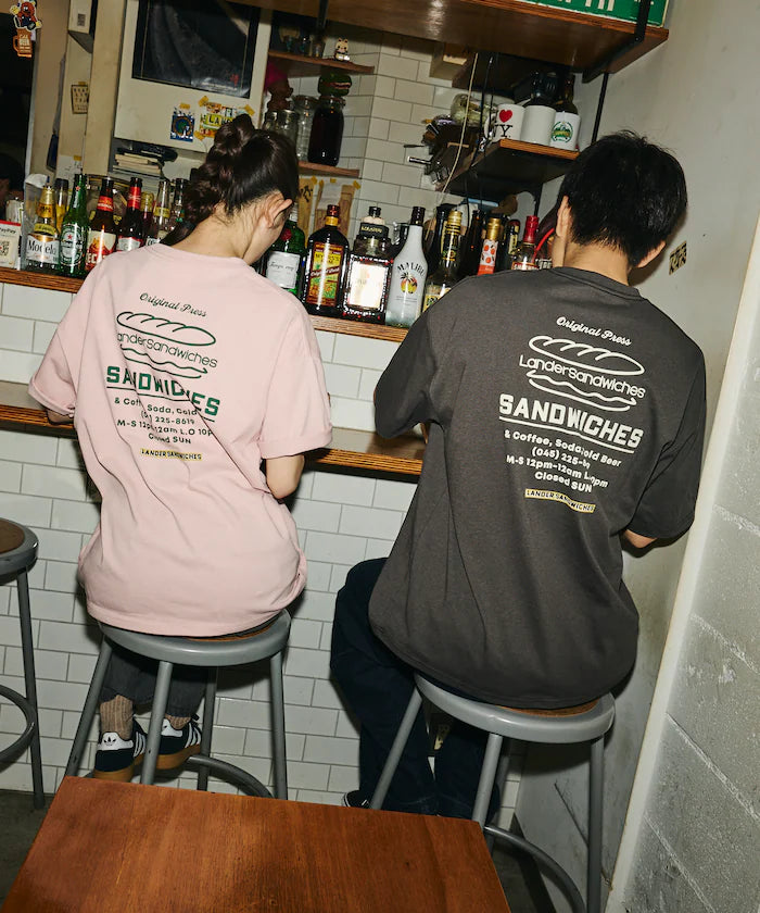 LANDER SANDWICHES×FREAK'S STORE/Lander Limited Edition Big Silhouette Back Print Crew Neck T-Shirt 【Limited Release】