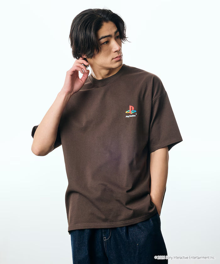 Big Silhouette Back Print Crew Neck T-Shirt/PlayStation Ape Escape 【Limited Edition】