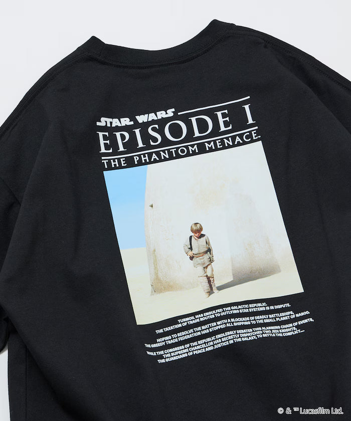 STAR WARS EPISODE 1/Star Wars Exclusive Big Silhouette Back Print Crew Neck T-shirt 【Limited Edition】