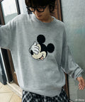 Custom Mickey Mouse Face Knit - Light Gray