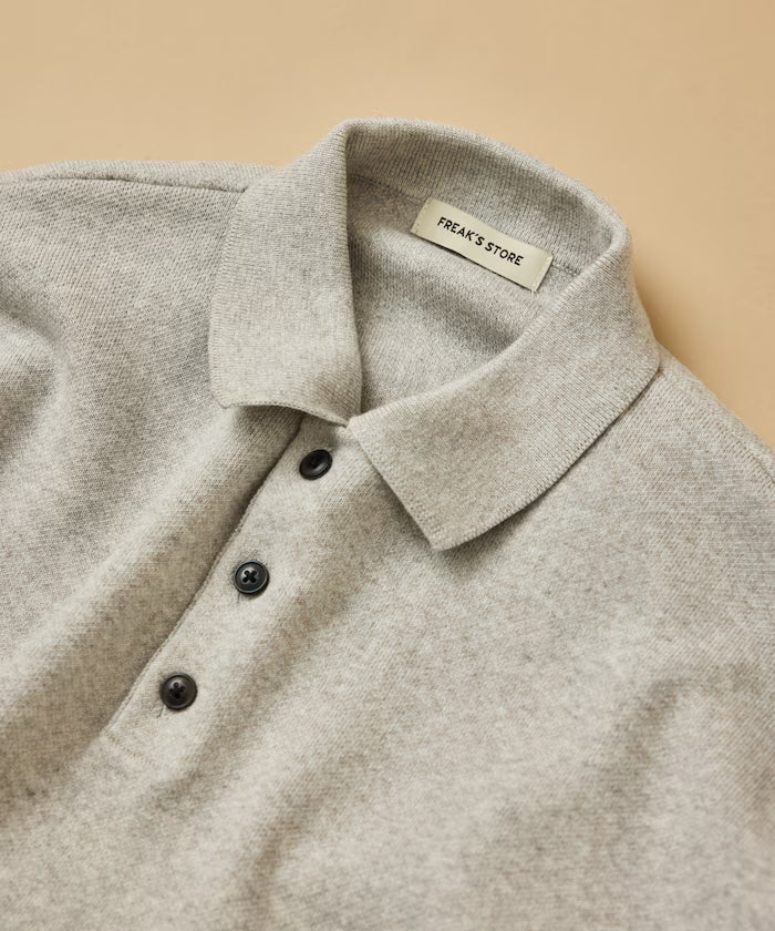 Relax Fit Relax Fit Sweat-like Polo Collar Knit [Limited Edition]