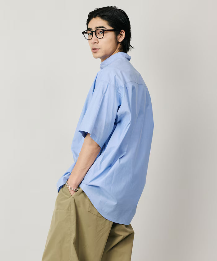 Relax Fit Relaxed Fit Band Collar Short Sleeve Shirt [Limited Edition]