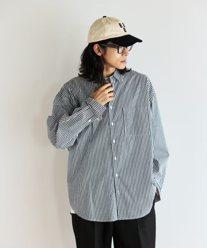 <New Color Added> Relaxed Fit Broad Shirt / Regular Collar / Long Sleeve