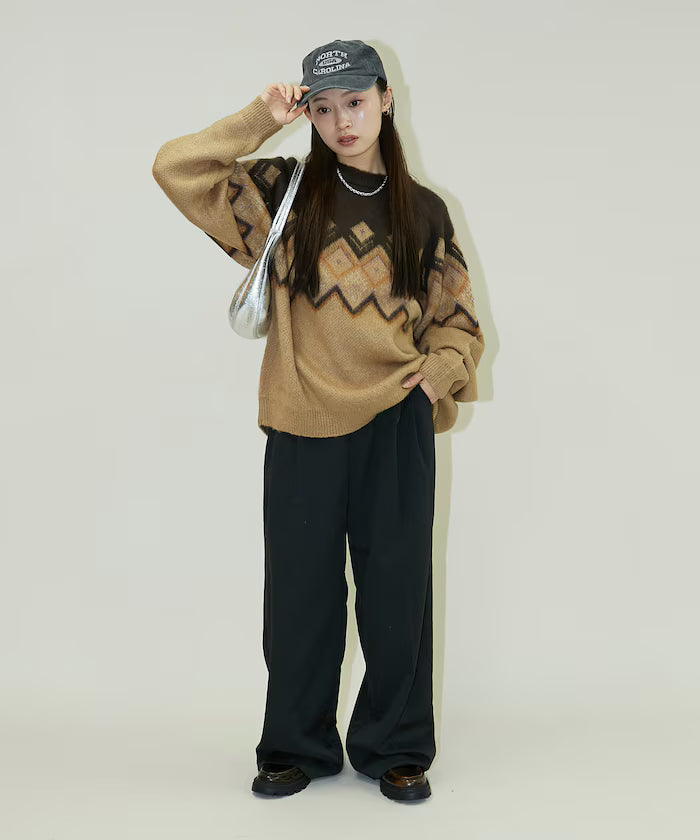 Jacquard Mohair Touch Knit Pullover Limited Edition