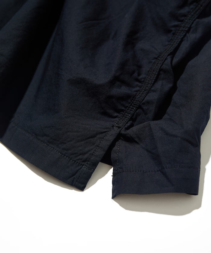 Magazine Pocket Broadcloth Open Collar Shirt