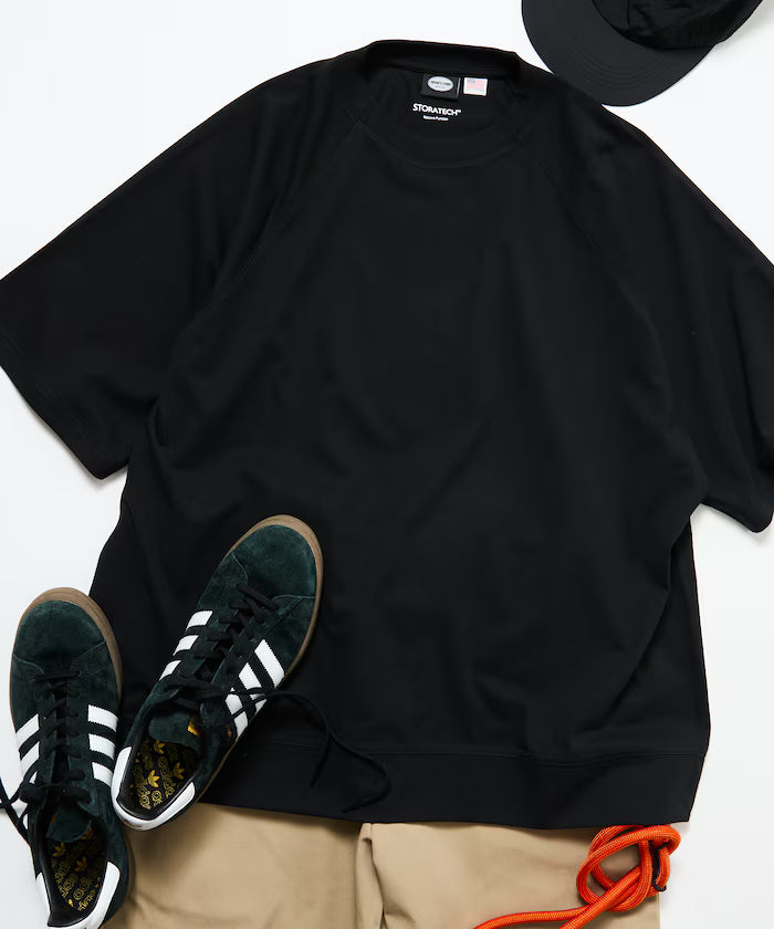 STORATECH/Stratech Lightweight Wide Silhouette Raglan T-Shirt/Antibacterial/Odor Resistant/Antimicrobial/UV Cut/Contact Cooling Moisture-Wicking 【Limited Edition】