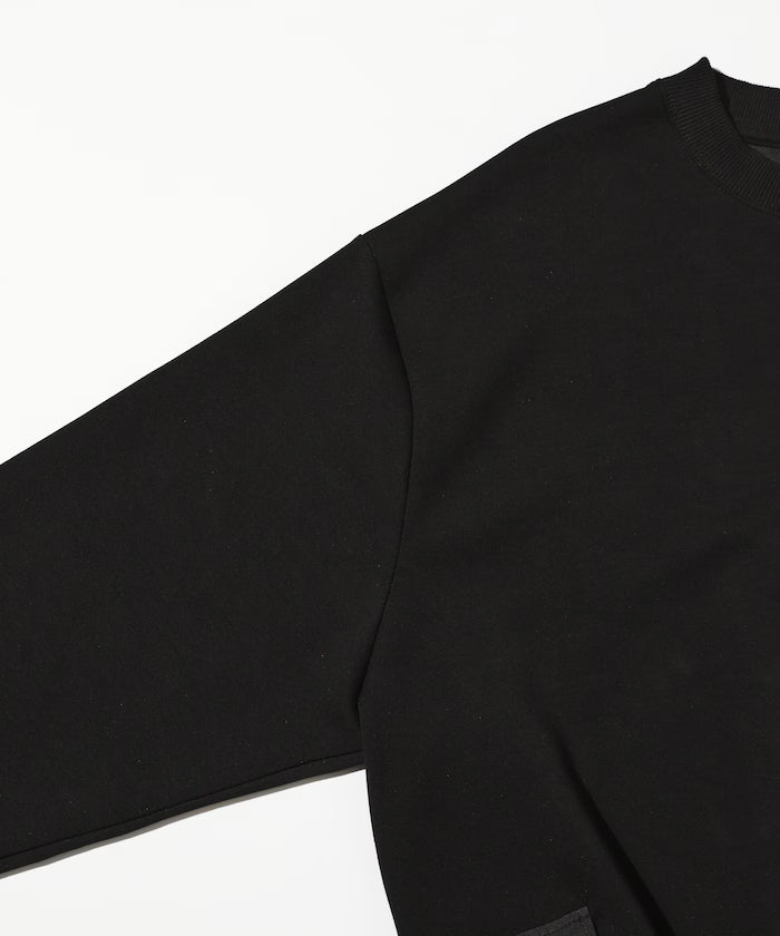 <New Color Added> Side Pocket Spindle Cardboard Crew Neck Sweatshirt