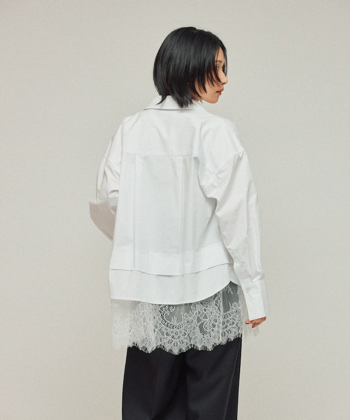 Oversized Lace Layered Shirt
