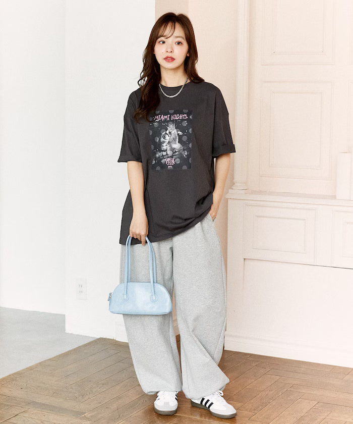 <Functional Material> MIAMI NIGHTS Cat Photo T-shirt Limited Edition