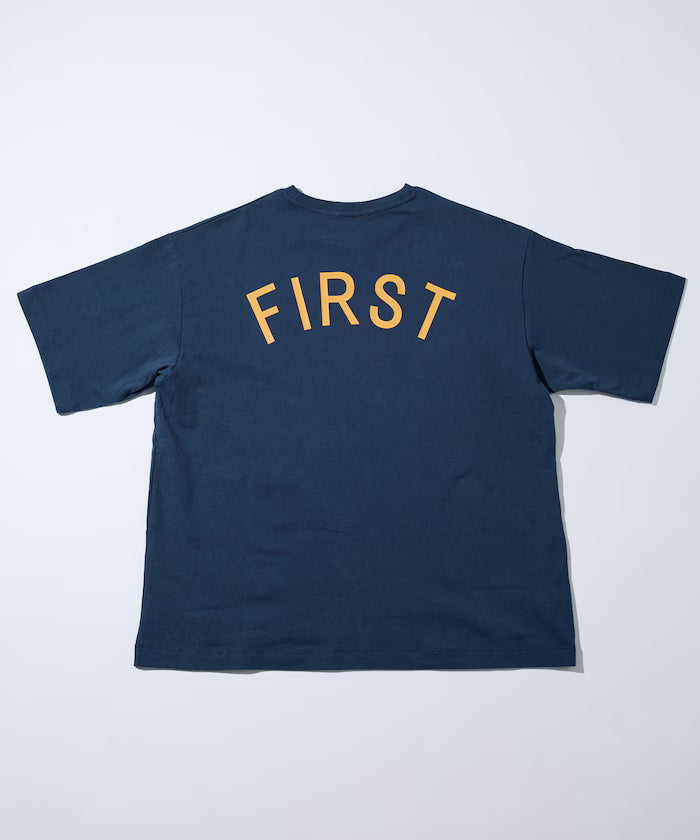 6 oz Front Logo Embroidered Crew Neck T-Shirt / Back Print T-Shirt PRINT ROUND FIRST