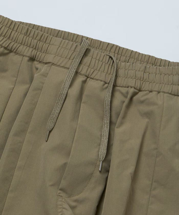Quick Dry Fabric Wide Silhouette Poly Ripstop Cargo Pants/UV Cut/Quick Dry 【Limited Release】