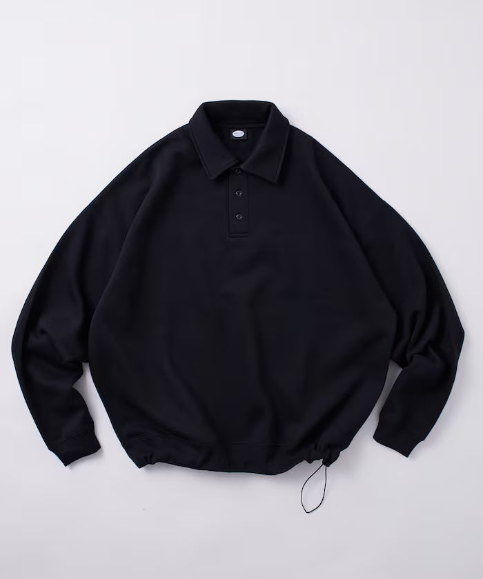 Relaxed Fit Spindle Polo Collar Sweat / Hem Code [Limited Edition]