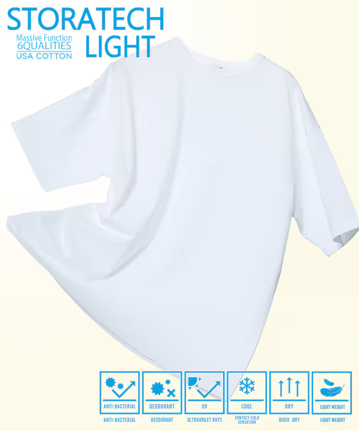 STORATECH Lightweight Basic Silhouette T-Shirt/Antibacterial/Odor-resistant/Antimicrobial/UV Protection/Contact Cooling/Moisture-wicking 【Limited Edition】