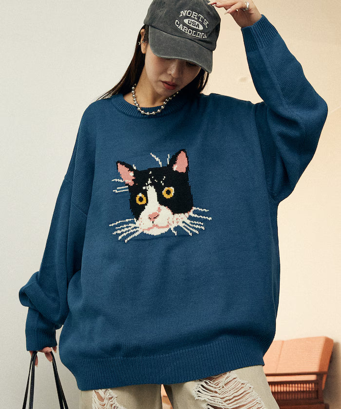 Various Cat Design Knit Limited Edition