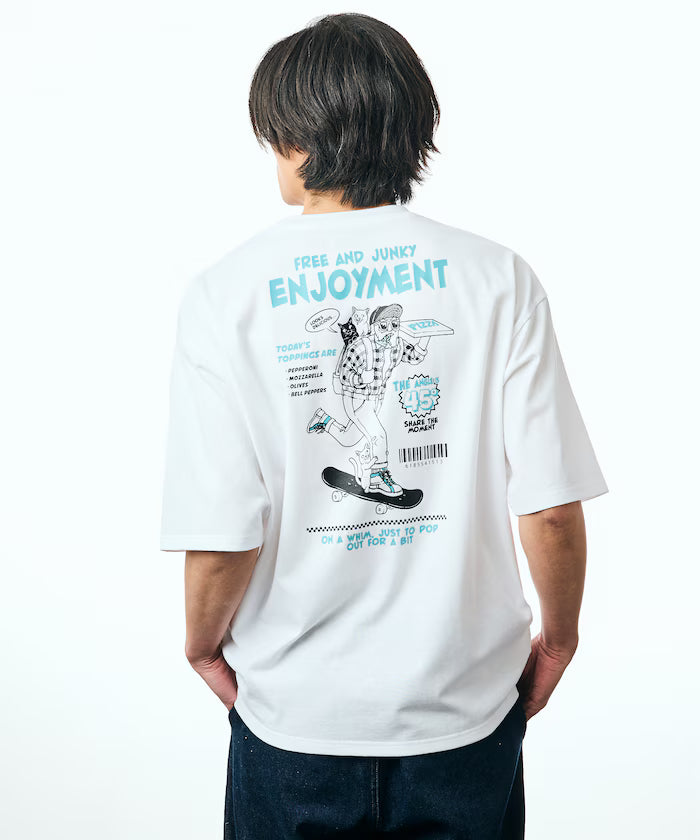 Limited Edition Big Silhouette Back Print T-Shirt SKATE MAN