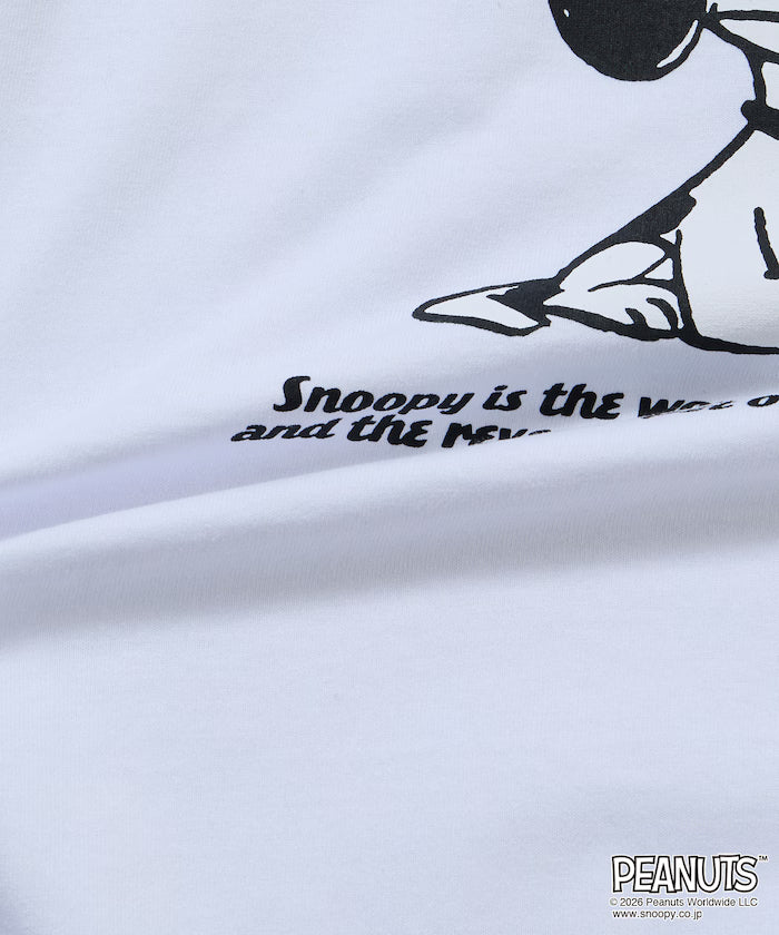 PEANUTS/Peanuts Exclusive Big Silhouette Back Print Crew Neck T-Shirt/POOCH [Limited Edition]