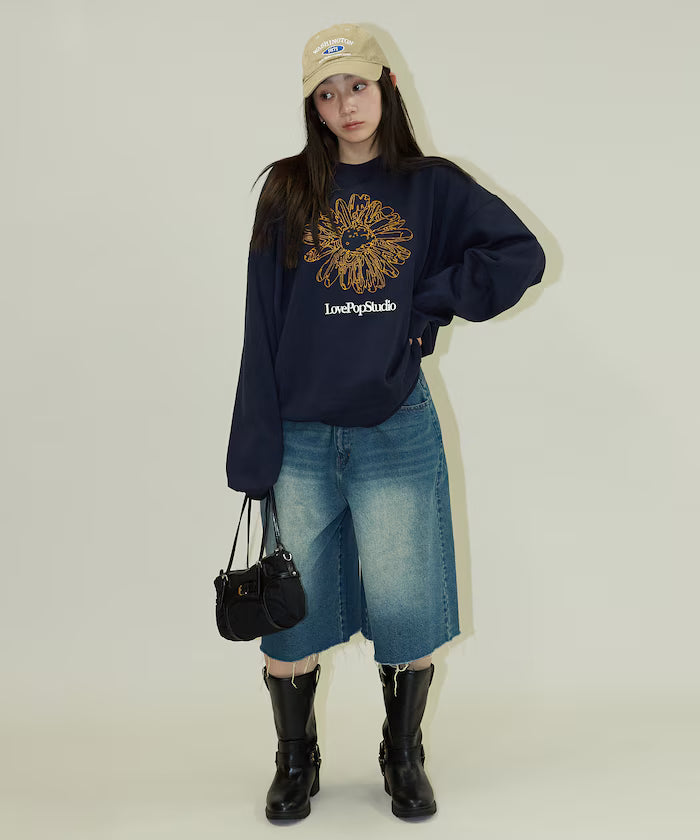 LOVE POP STUDIO FLOWER EMBROIDERY SWEAT【Limited Edition】