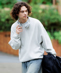 12oz Short Length Heavyweight Crew Neck Sweat/Short Length 【Limited Edition】 - Ash Gray