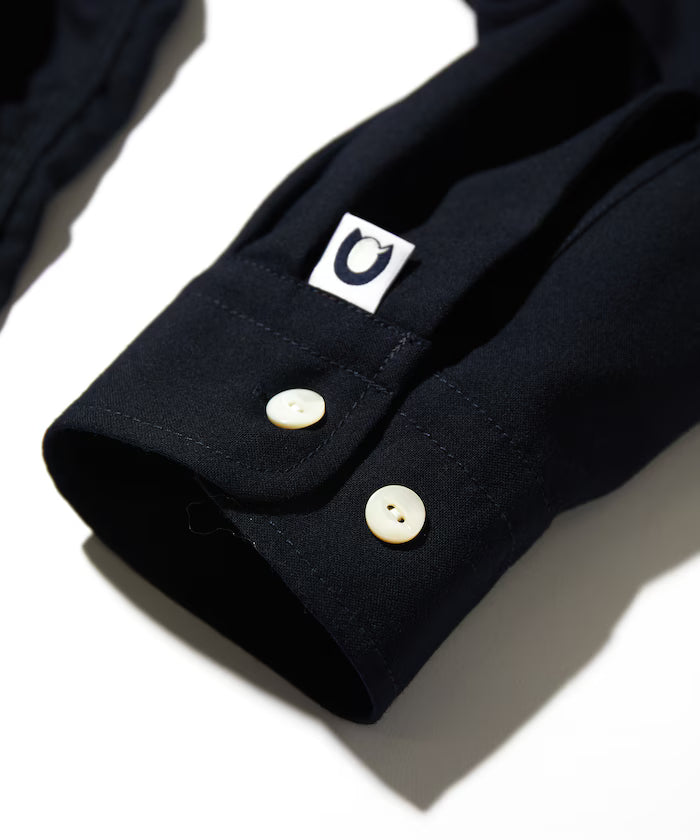 Saxony Chain Stitch Open Collar Shirt
