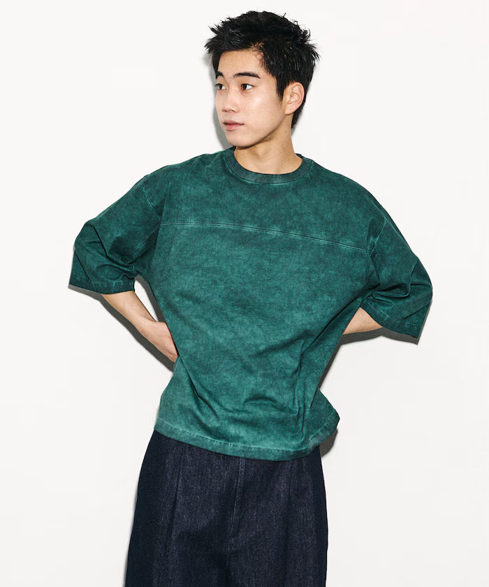 Cold Die Football Crew Neck T-Shirt - Green