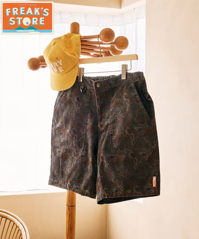 FREAK'S STORE for BEACH & FES Summer Corduroy Easy Shorts - Batik Pattern (Navy)