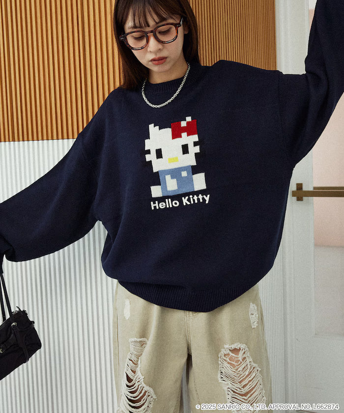 "SANRIO/Sanrio" Pixel Art Jacquard Knit Limited Edition