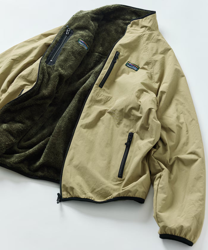 Relaxed Fit Nylon Fleece Reversible Blouson [Limited Release] - Beige