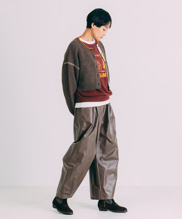 Leatherette Easy Tuck Pants