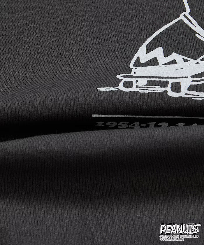 PEANUTS/Peanuts Exclusive Big Silhouette Back Print Crew Neck T-Shirt/HAPPY FUN DAY [Limited Release]