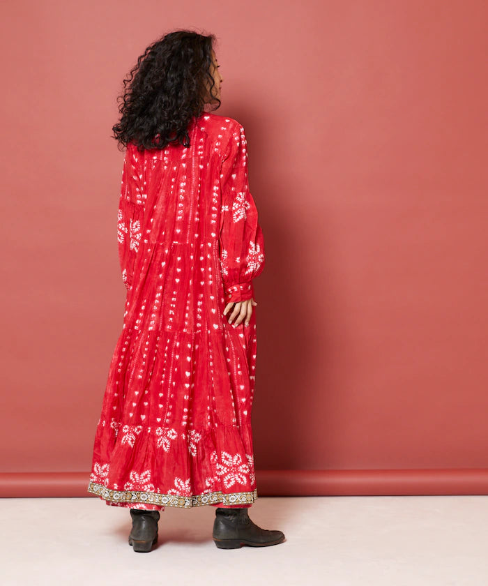 Shibori Print Tiered One Piece