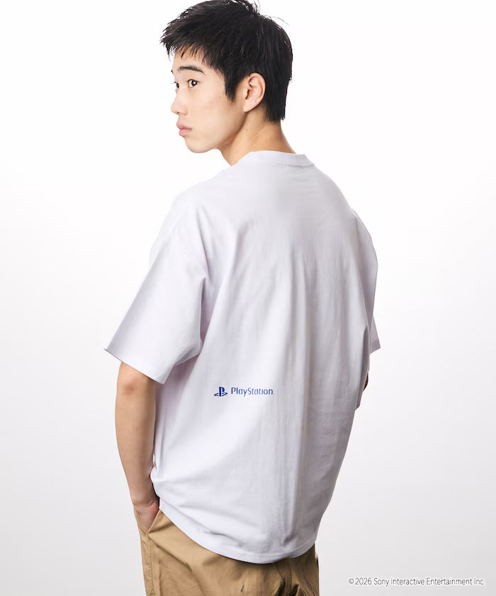 Big Silhouette Logo Back Print Crew Neck T-Shirt / PlayStation LOGO 【Limited Edition】