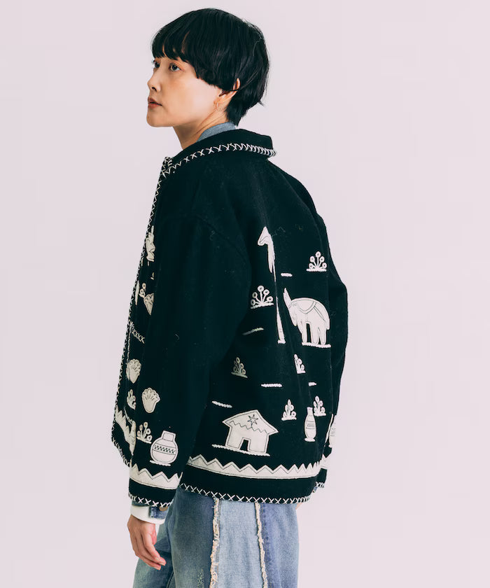 Indian Embroidery Wool Mexican Jacket