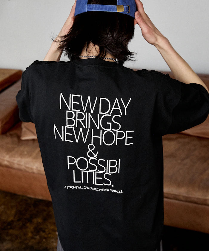 LOVE POP STUDIO NEW DAY Typography T-shirt Limited Edition