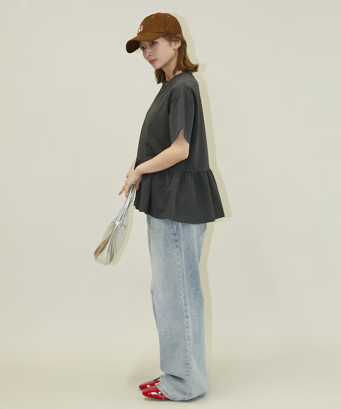 <Contact Cooling> Cool Ponchi Peplum T-Shirt Limited Edition