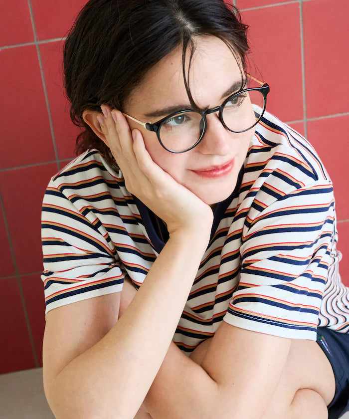 Color Frame Boston Fashion Glasses [Limited Edition] - Black