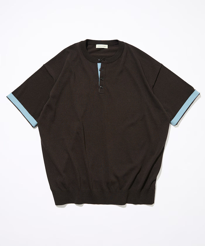 Relax Fit Relax Fit Cool Touch Color Block Henry Neck Pullover 【Limited Edition】