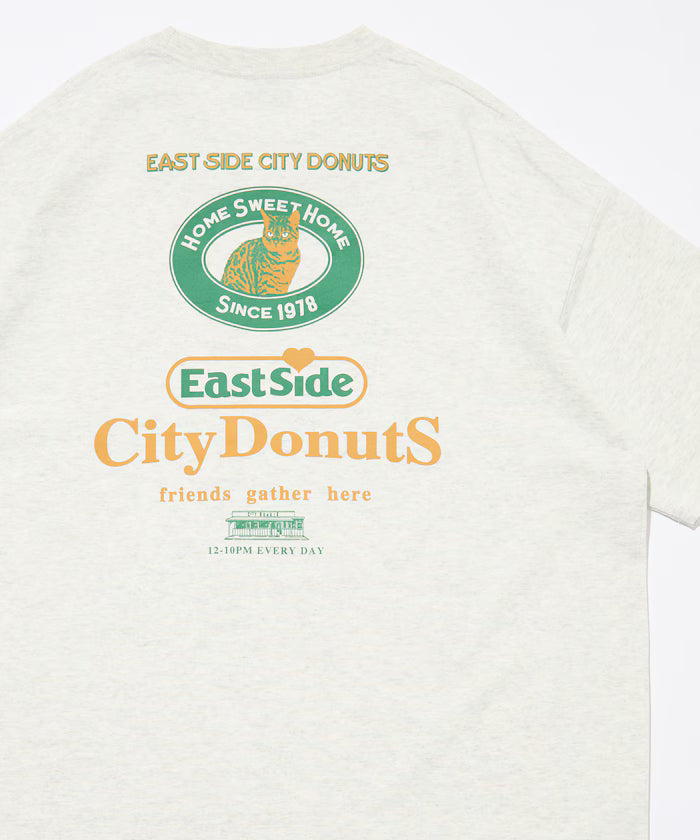 Big Silhouette Back Print Crew Neck T-Shirt / City Dounuts CAT [Limited Edition]
