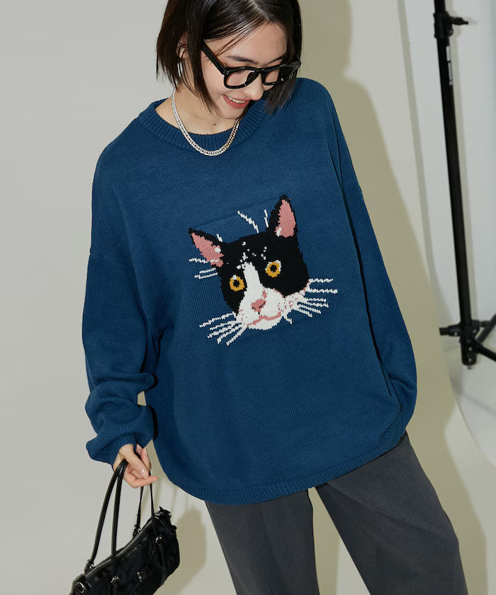 Various Cat Design Knit Limited Edition