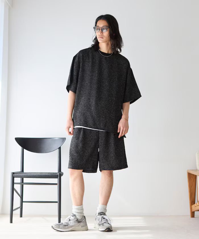Summer Tweed Short Sleeve Crew Neck / Compatible with Setup
