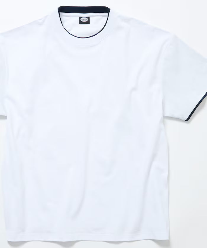 Limited Edition Relaxed Fit Color Block Fake Layered Crew Neck T-Shirt