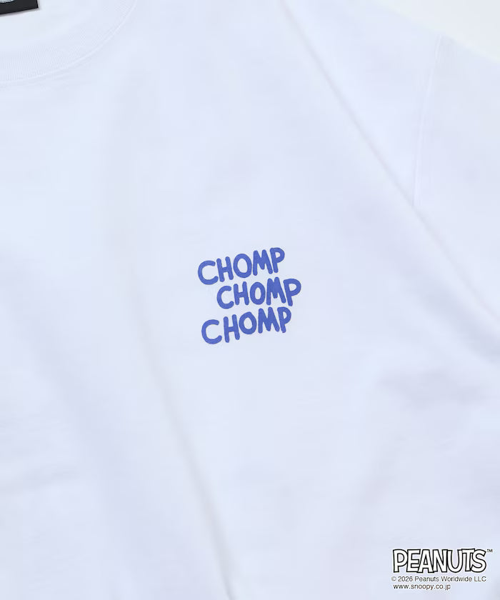 PEANUTS/Peanuts Limited Edition Big Silhouette Back Print Crew Neck T-Shirt/CHOMP 【Limited Edition】