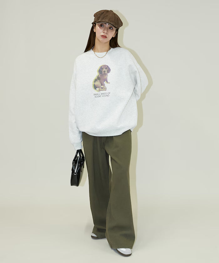 Dog Photo Print Fleece Lined Sweat Pullover Limited Edition