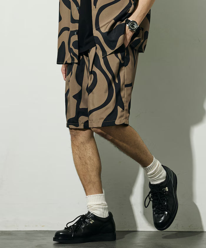 Pattern Easy Shorts / All-over Design Short Pants / Compatible with Setup