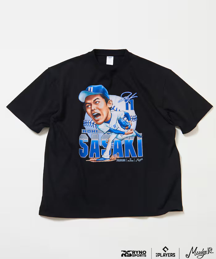 [March 5, 12:00 Release] MLB PLAYERS × RYNO SPORTS × FREAK'S STORE Exclusive [SASAKI] GRAPHIC TEE - Black