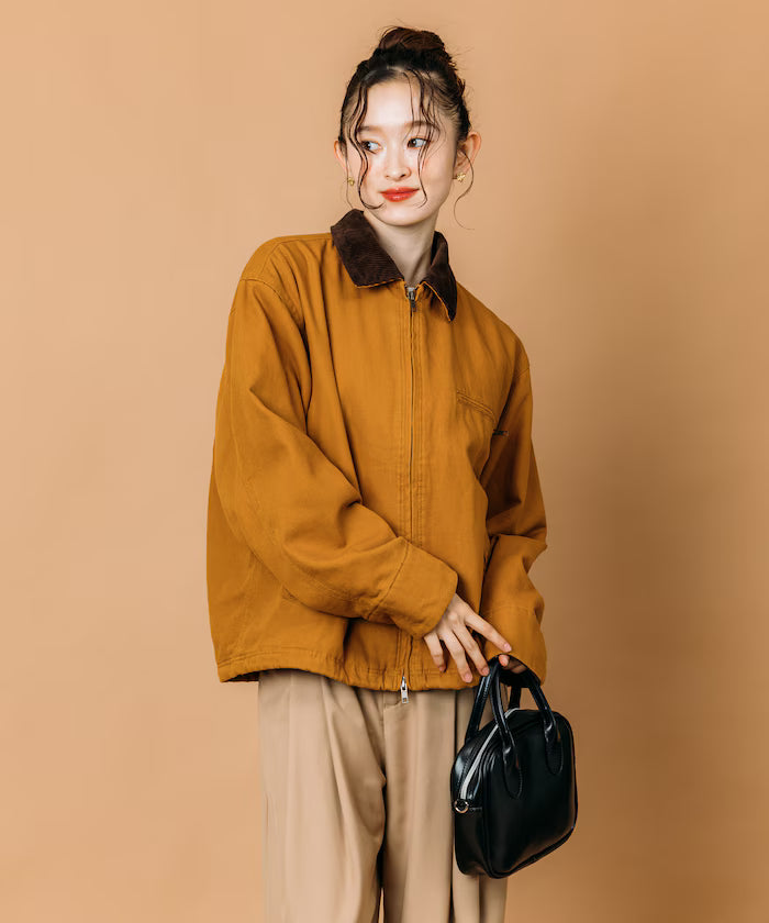 Big Silhouette Corduroy Switch Duck Blouson [Limited Edition]